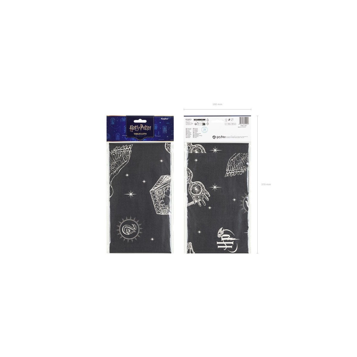 Paper tablecover Harry Potter, 180x120 cm, black Paper tablecover Harry Potter, 180x120 cm, black