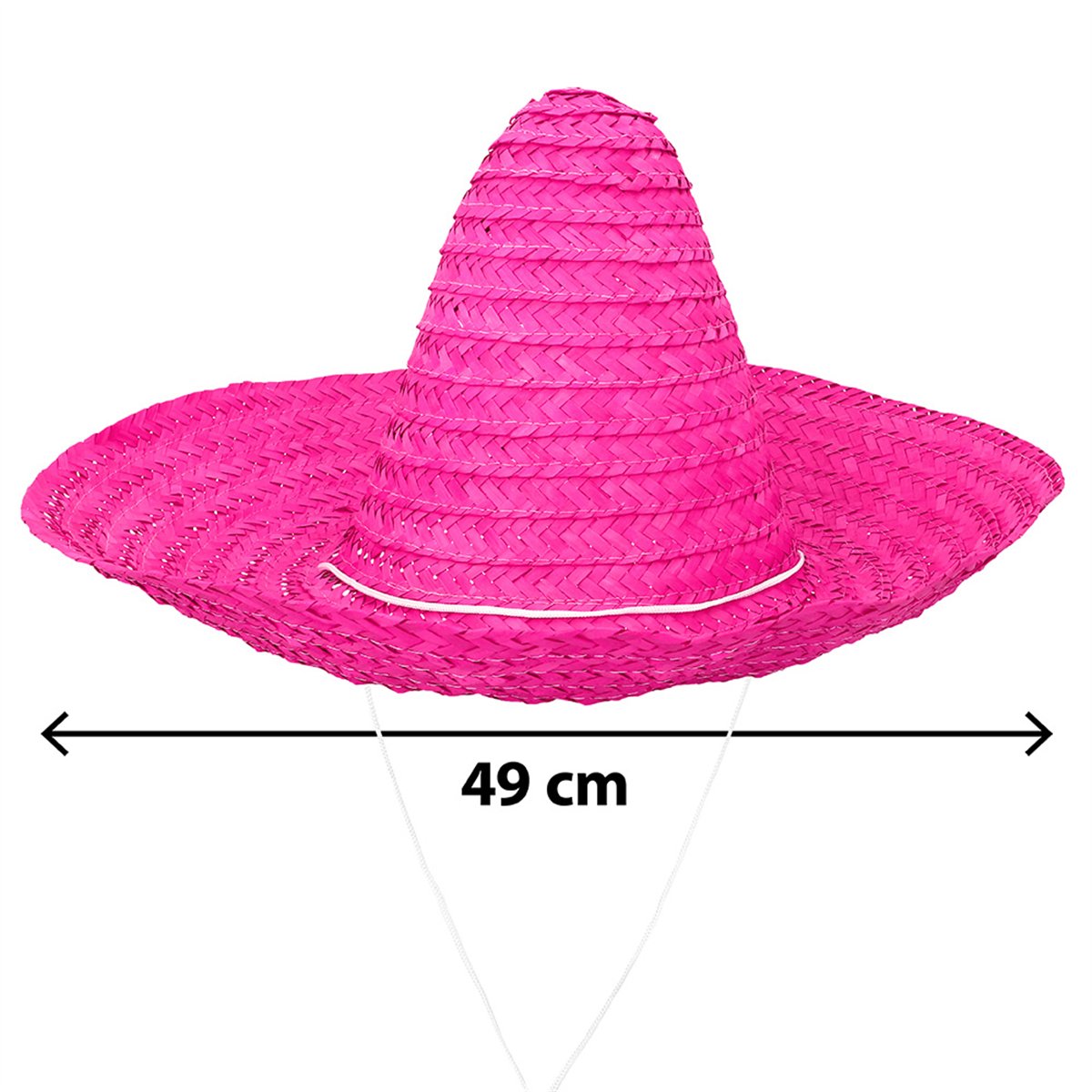 Sombrero Puebla &Oslash; 49 cm Pink - Mexicansk str&aring;hat