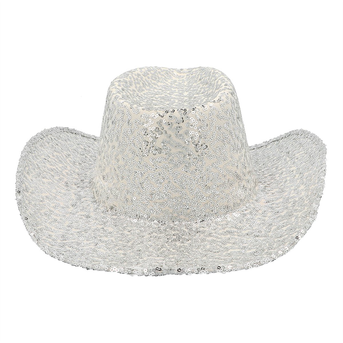 Cowboyhat &ndash; S&oslash;lv Hat med Pailletter