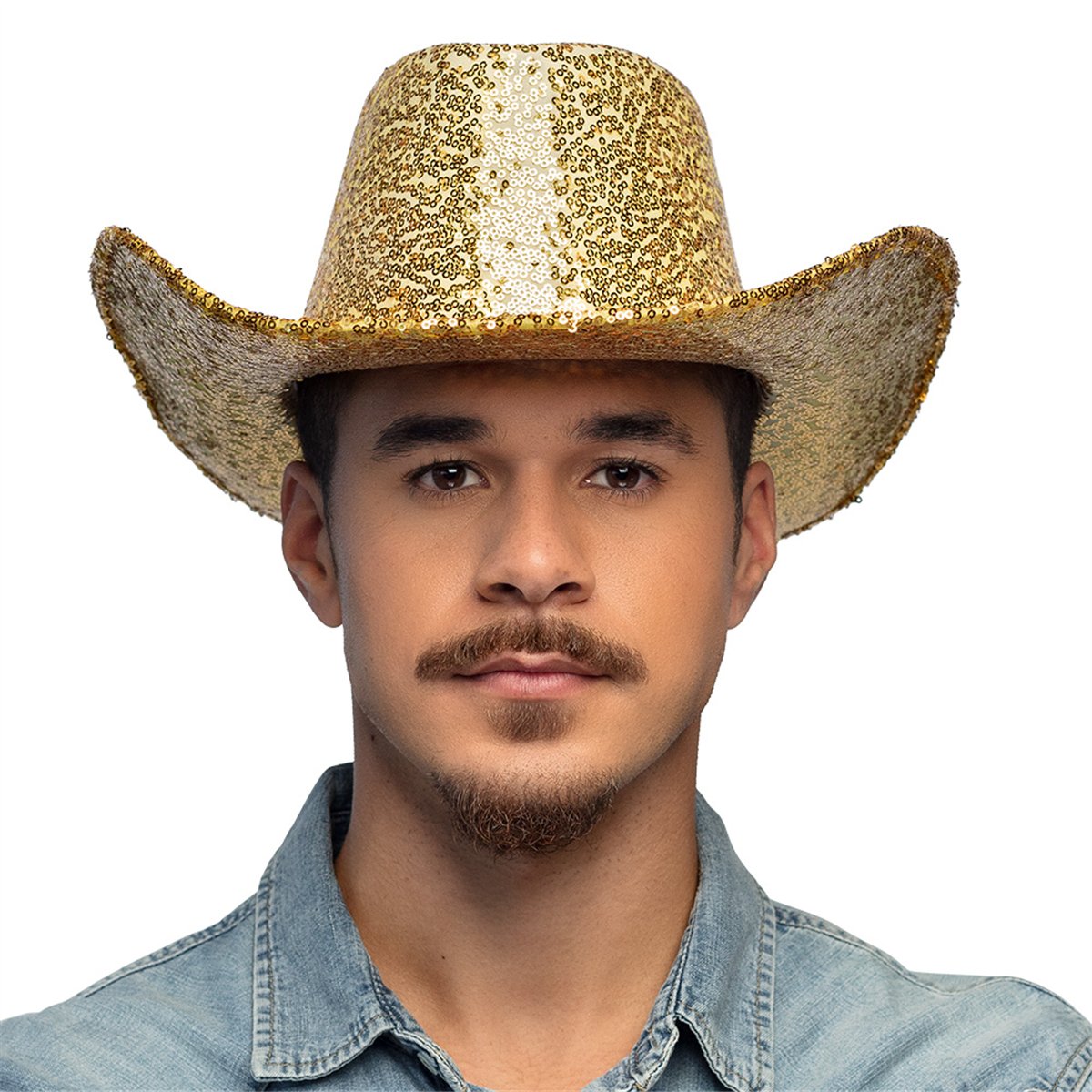 Cowboyhat – Guld Hat med Pailletter Cowboyhat – Guld Hat med Pailletter