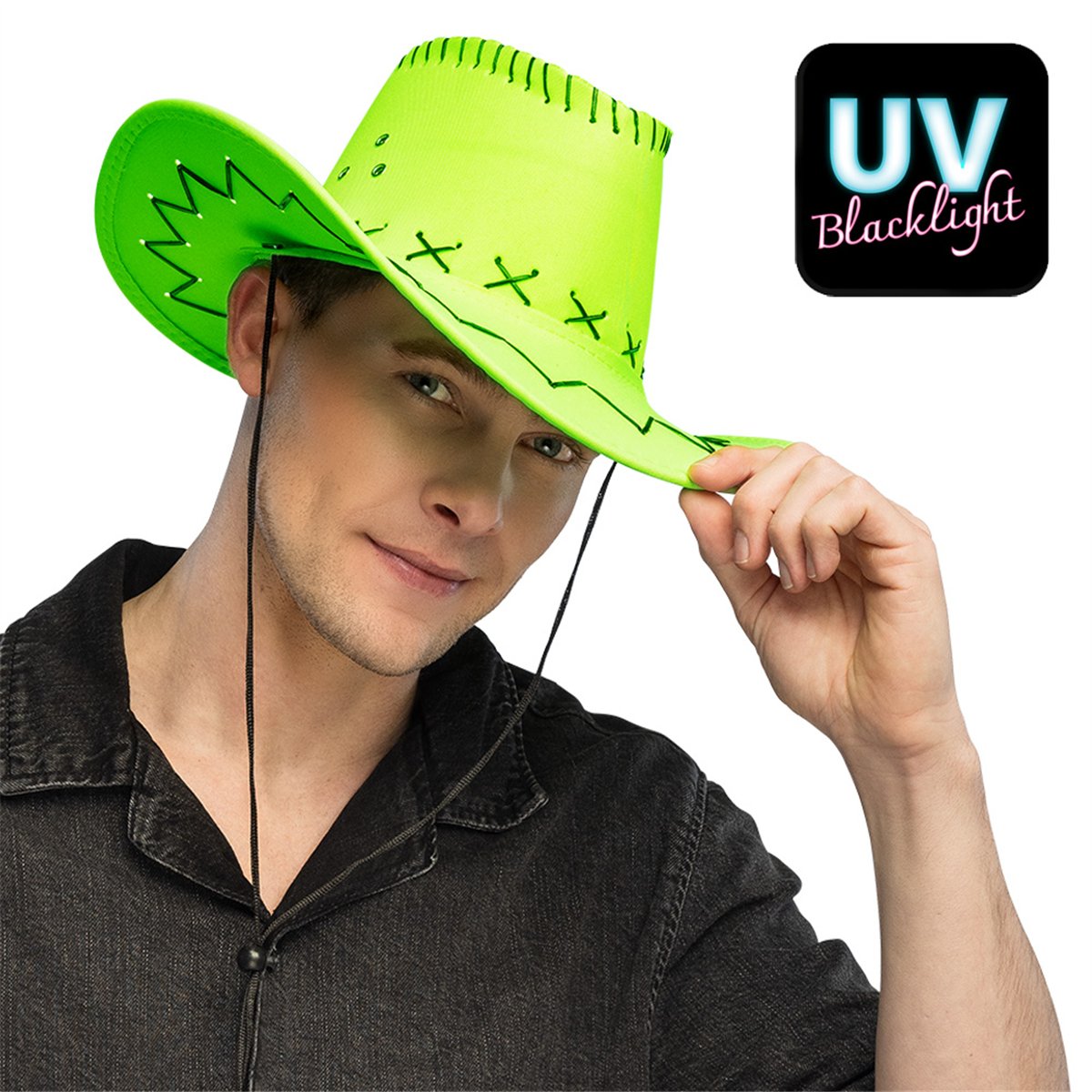 Cowboyhat – Savanne neon pink Westernhat UV-effekt med Hagerem Cowboyhat – Savanne neon pink Westernhat UV-effekt med Hagerem