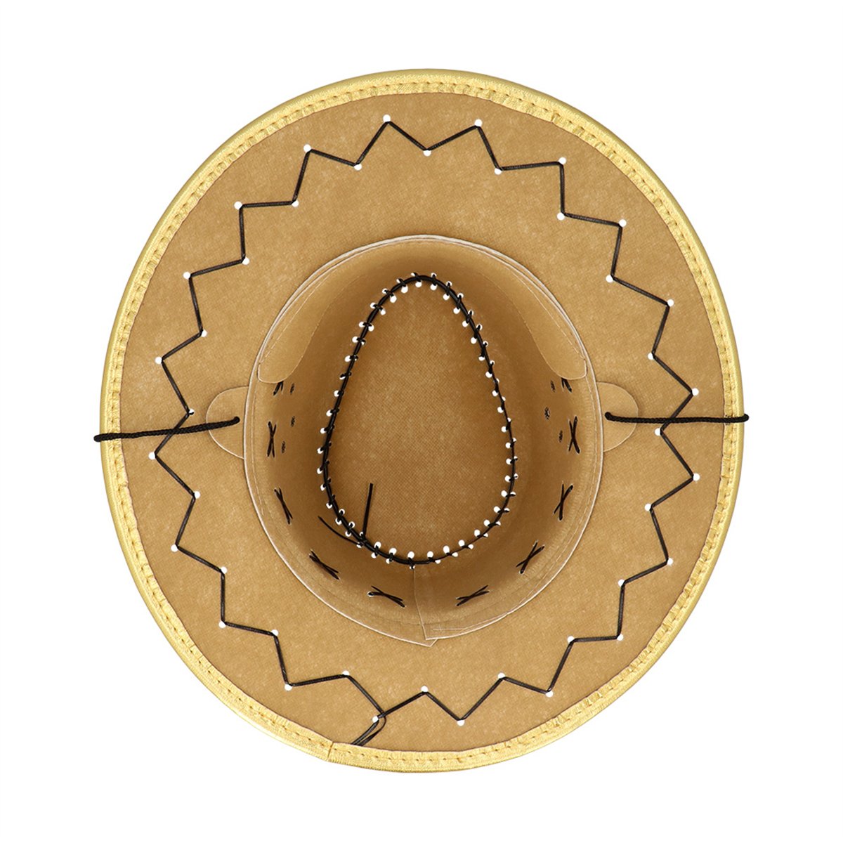 Cowboyhat – Guld Metallic Westernhat med Hagerem Cowboyhat – Guld Metallic Westernhat med Hagerem