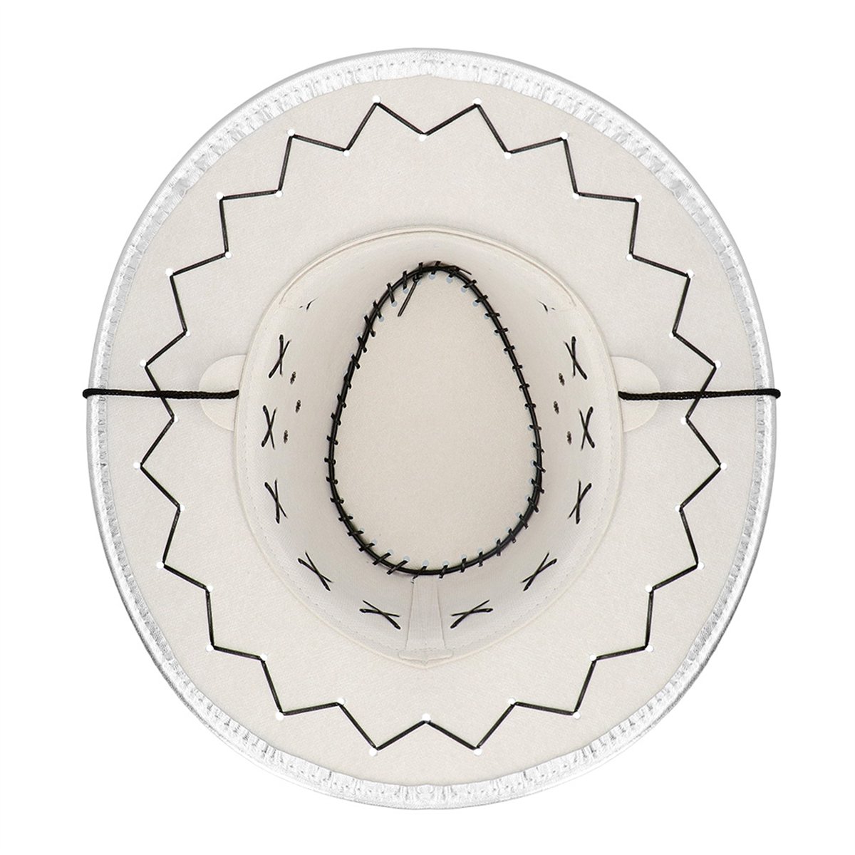 Cowboyhat – Sølv Metallic Westernhat med Hagerem Cowboyhat – Sølv Metallic Westernhat med Hagerem
