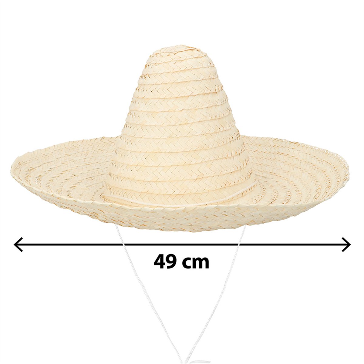 Sombrero Puebla &Oslash; 49 cm - Mexicansk str&aring;hat