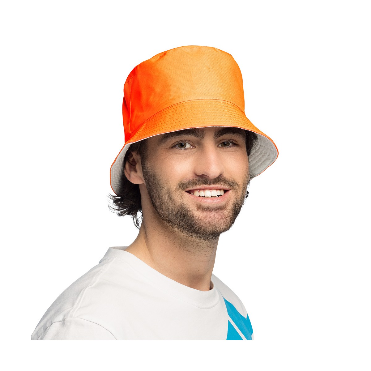 B&oslash;llehat &ndash; Neonorange med UV-effekt