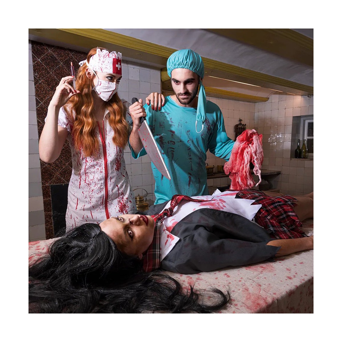 Kostume Str. 36/38 Horror Sygeplejerske – Blodig Uniform Kostume Str. 36/38 Horror Sygeplejerske – Blodig Uniform