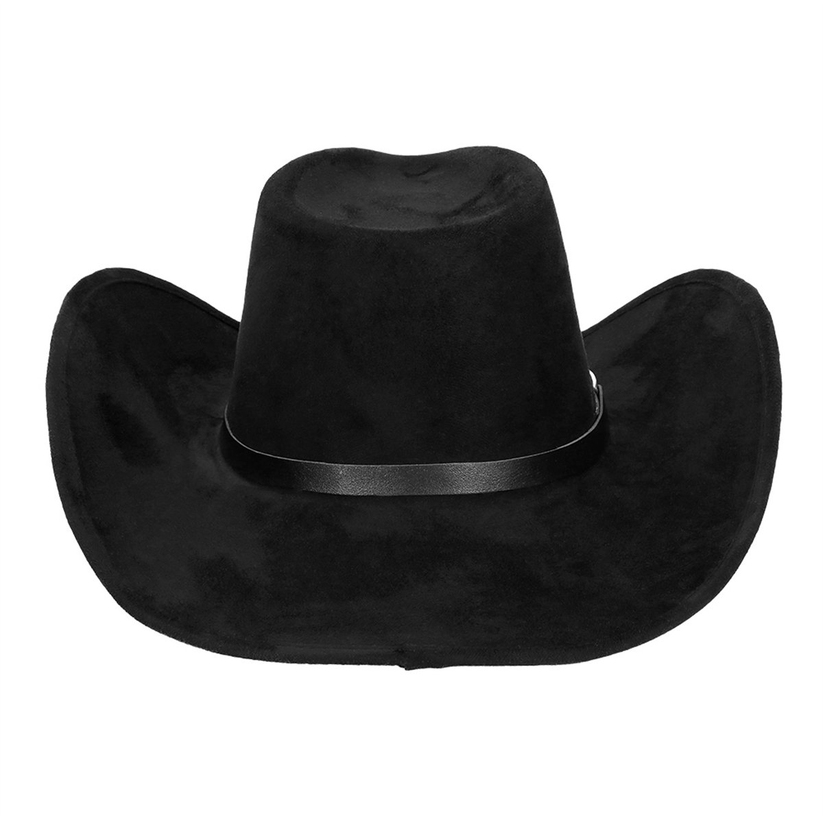 Sort Cowboyhat Bronco i ruskindslook – klassisk westernhat Sort Cowboyhat Bronco i ruskindslook – klassisk westernhat