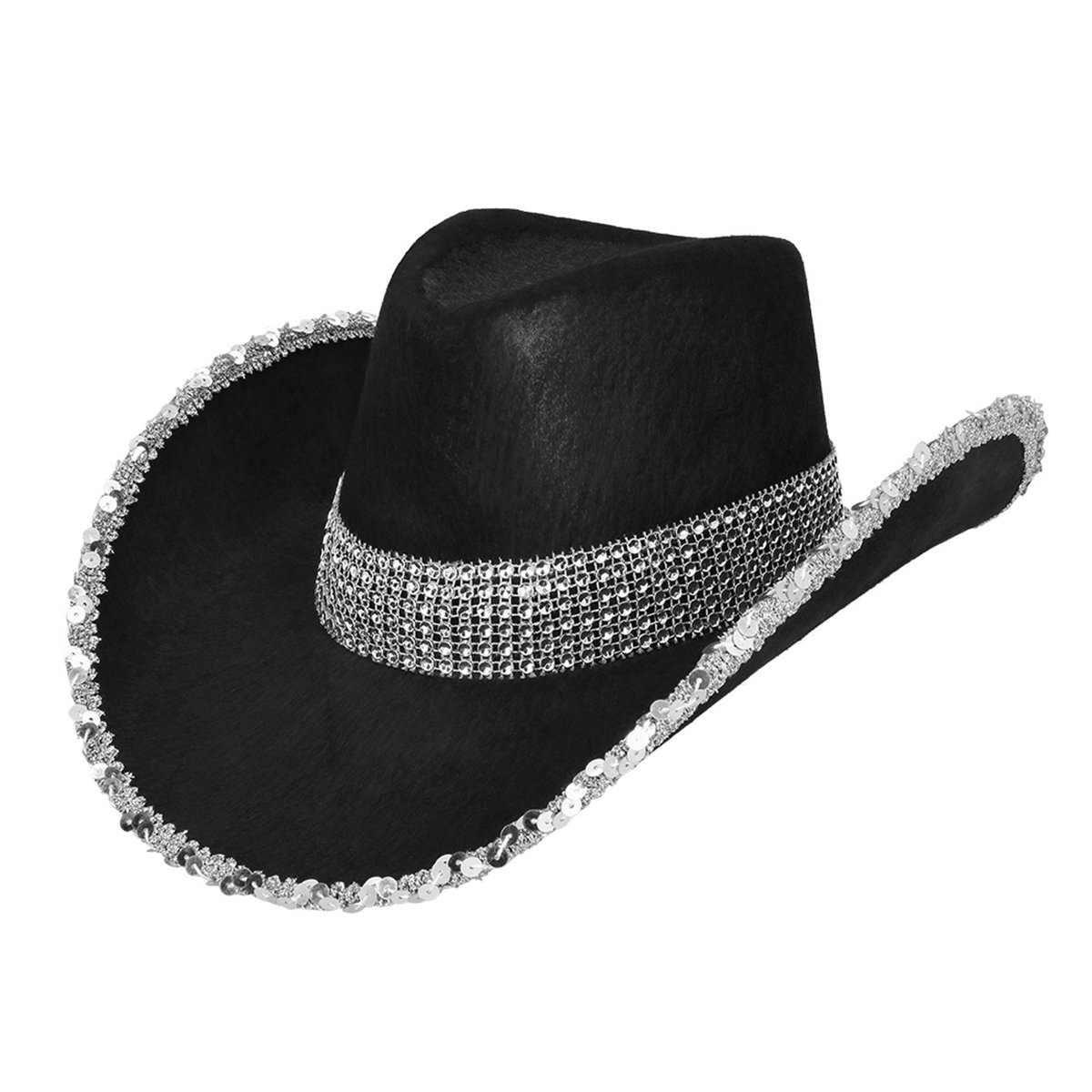 Hvid Cowboyhat Bronco i ruskindslook – klassisk westernhat Hvid Cowboyhat Bronco i ruskindslook – klassisk westernhat