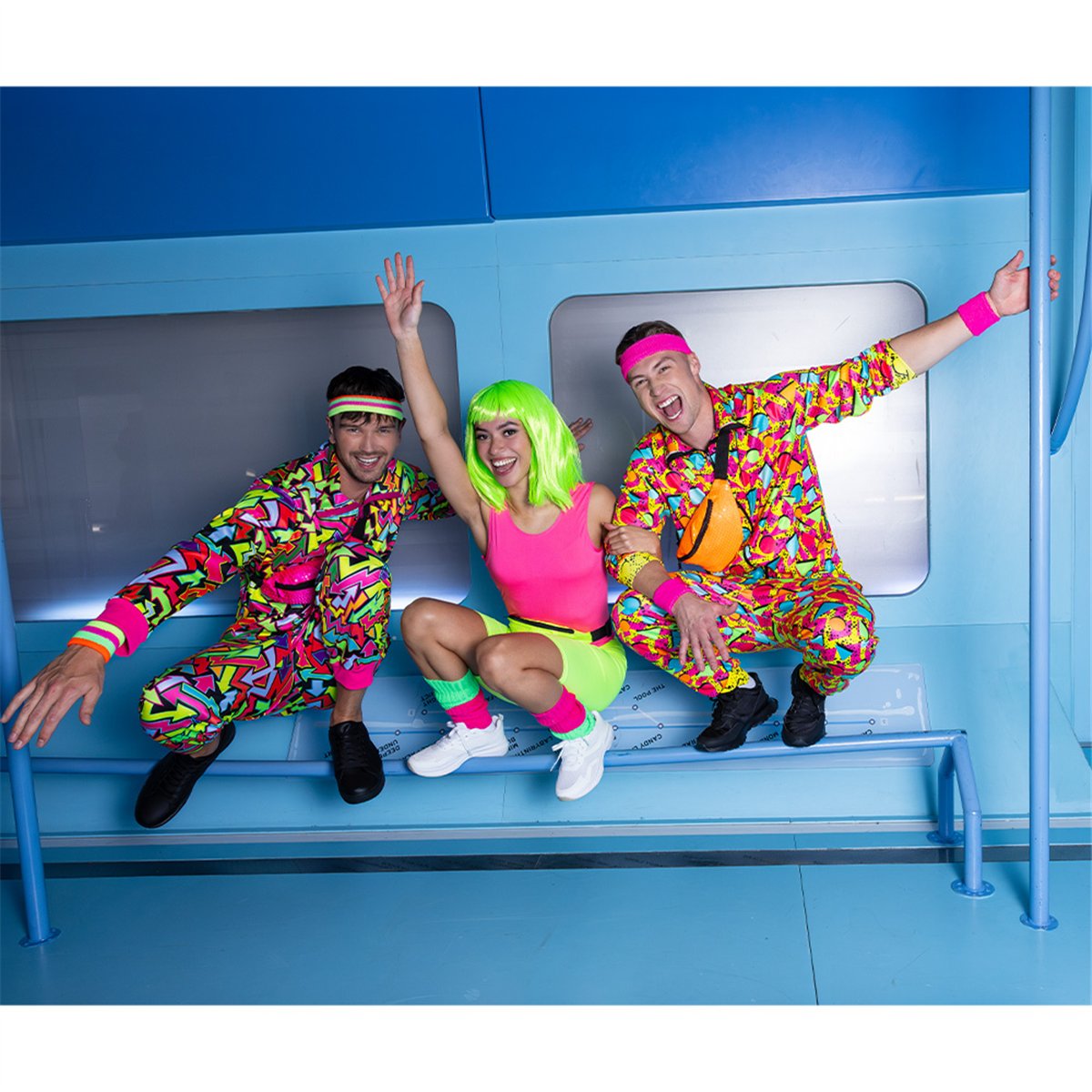 Neon Træningsdragt str. S – UV joggingsæt til 80'er, 90'er og neon rave Neon Træningsdragt str. S – UV joggingsæt til 80'er, 90'er og neon rave