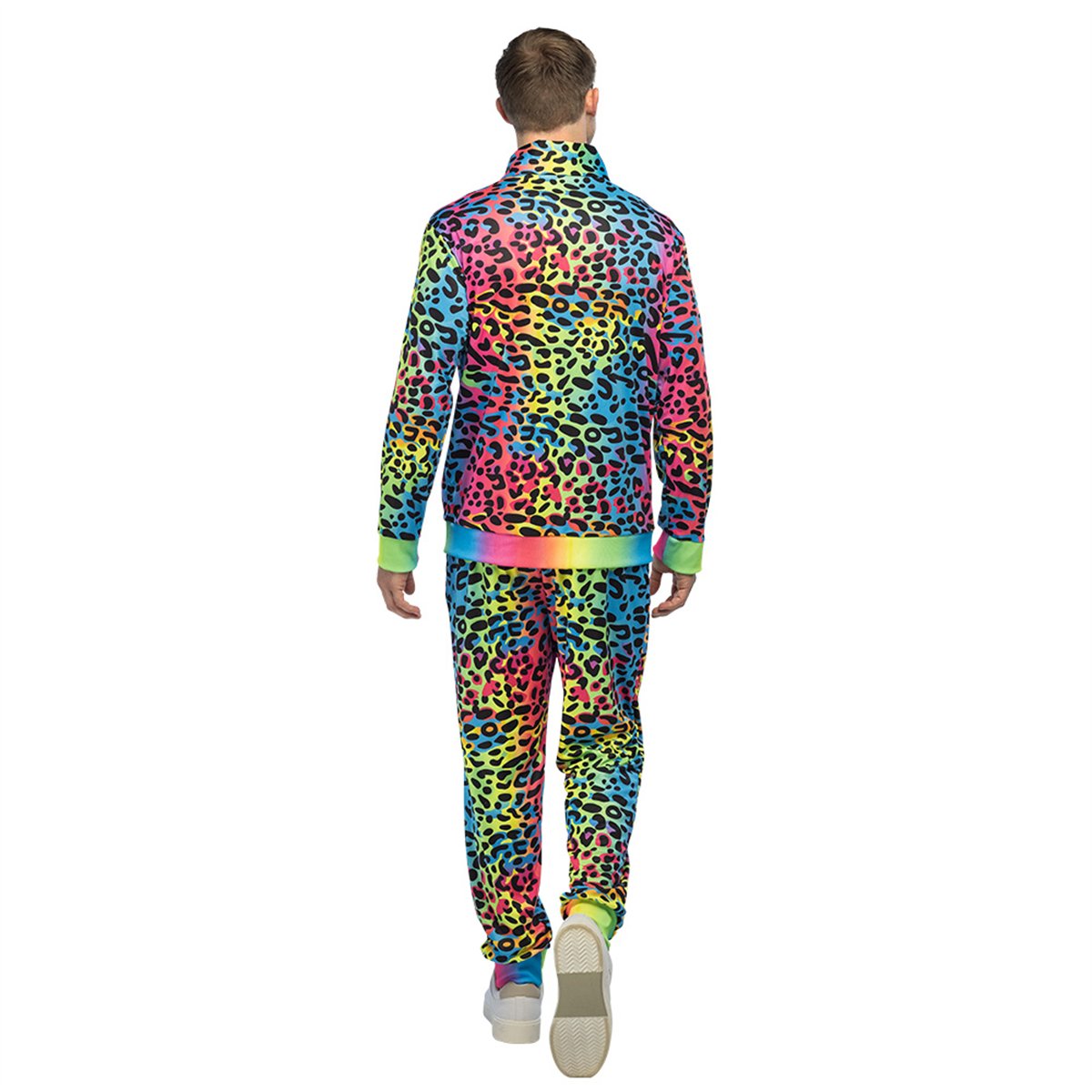 Neon Træningsdragt str. XL – Leopard Art Dude med UV-effekt Neon Træningsdragt str. XL – Leopard Art Dude med UV-effekt