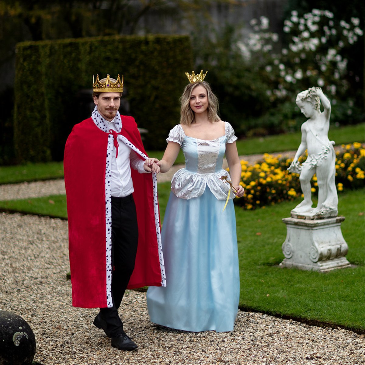 Kongekappe til Voksne 140 cm - Kongekostume med Hermelinskant