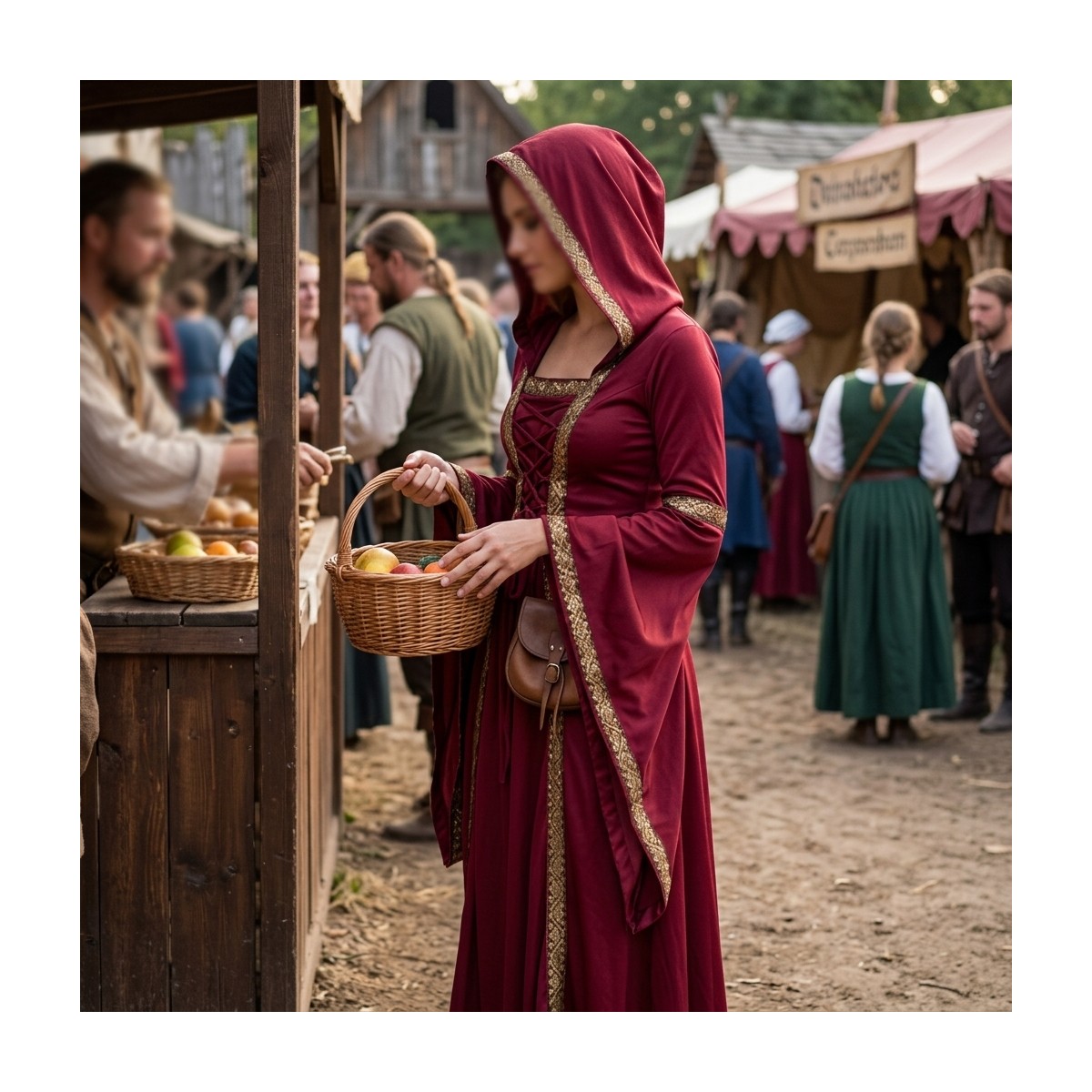 Middelalderkostume Lady Gwendolyn Dame str. 44/46