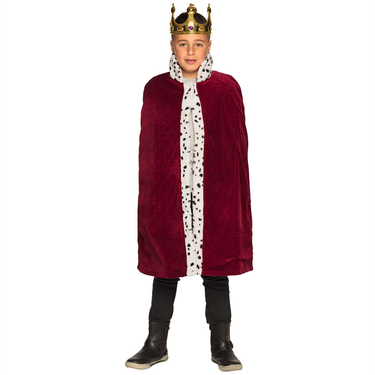 Kongekappe til Børn 90 cm - Kongekostume med Hermelinskant Kongekappe til Børn 90 cm - Kongekostume med Hermelinskant