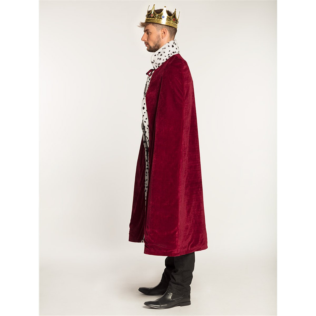 Kongekappe til Voksne 140 cm - Kongekostume med Hermelinskant