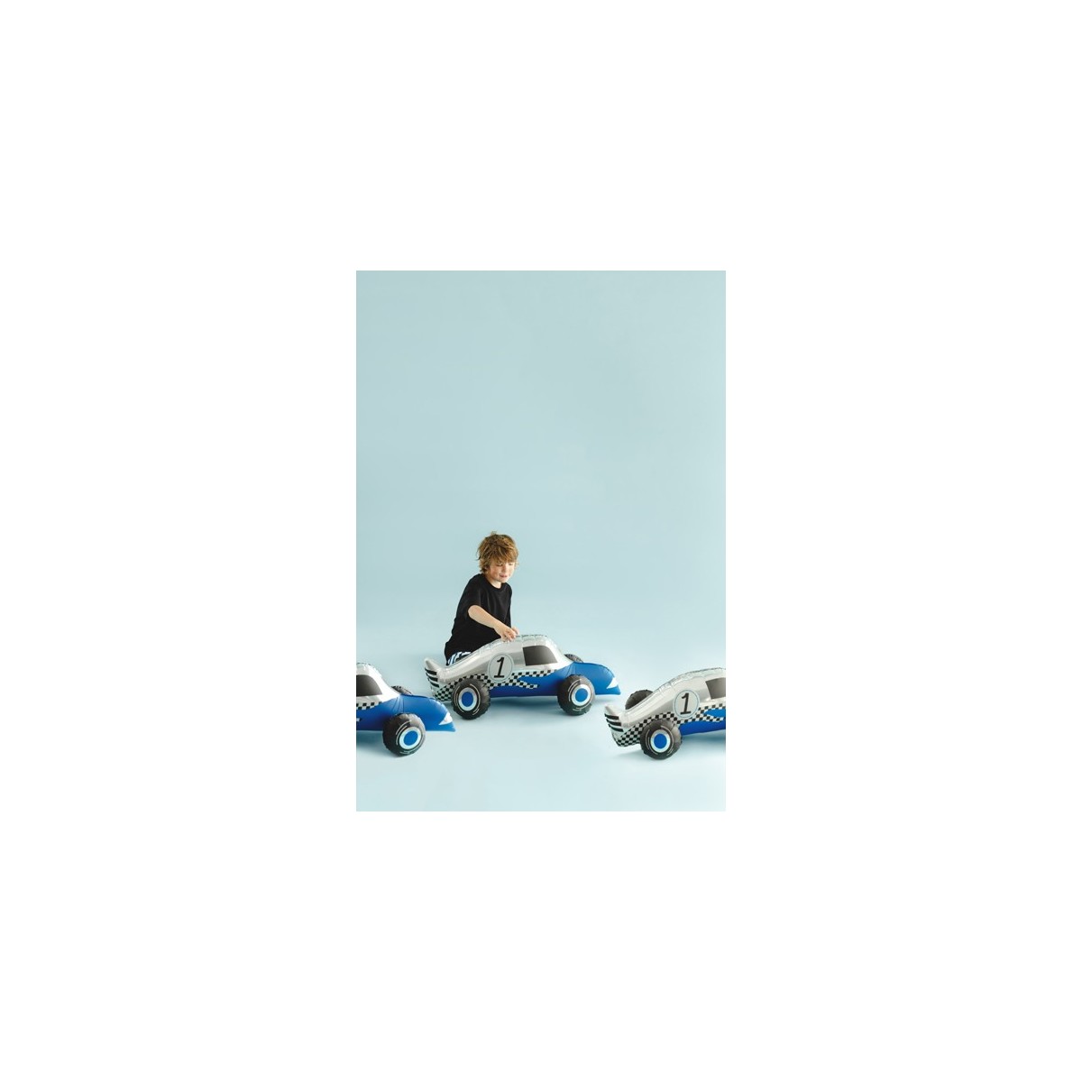 Foil balloon Racing Car, 90x34 cm, blue Foil balloon Racing Car, 90x34 cm, blue