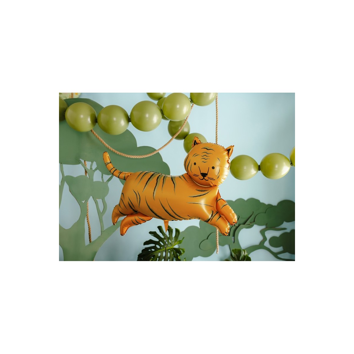 Foil balloon Tiger, 104x81 cm, orange