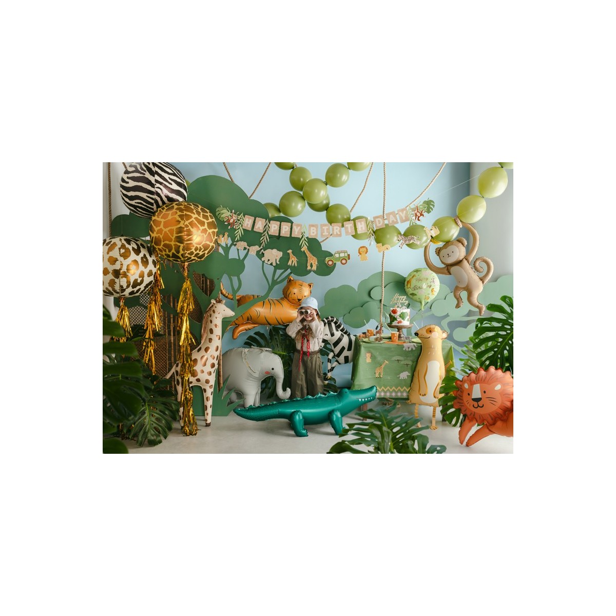 Foil balloon Tiger, 104x81 cm, orange