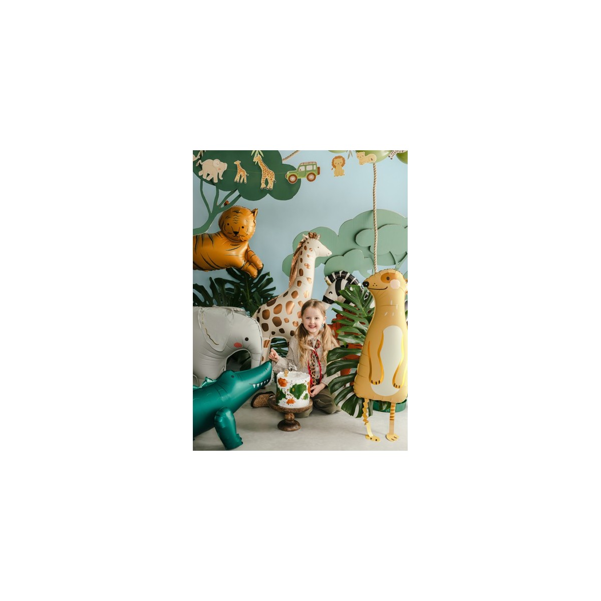 Foil balloon Tiger, 104x81 cm, orange