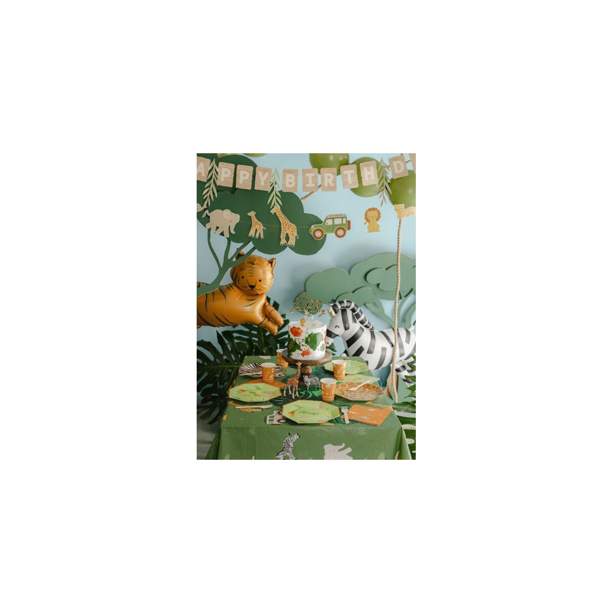 Foil balloon Tiger, 104x81 cm, orange