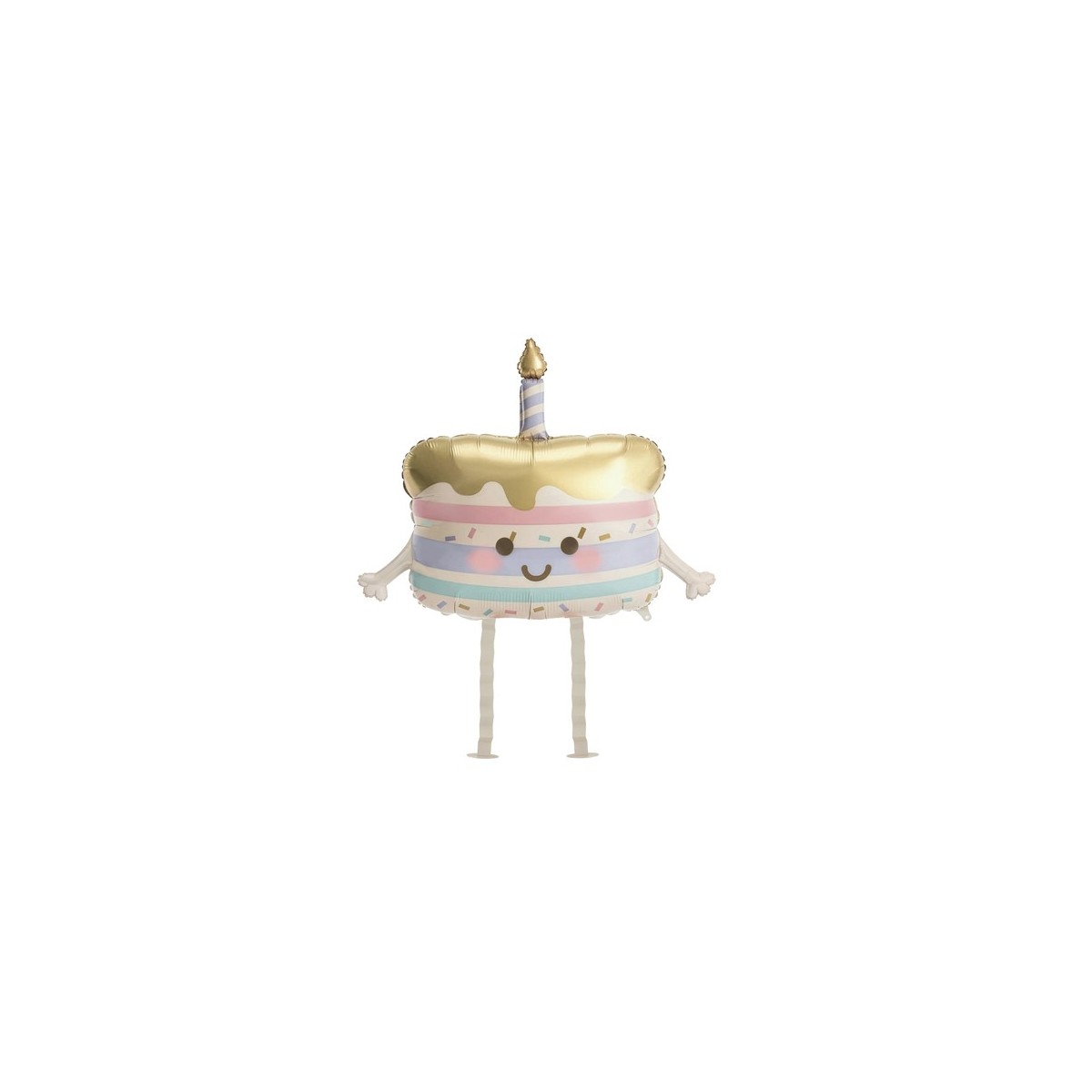 Walking foil balloon Cake, 67x57 cm, beige Walking foil balloon Cake, 67x57 cm, beige