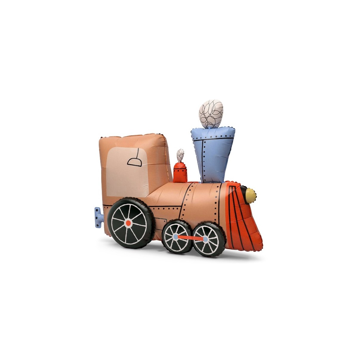 Standing foil balloon Train, 76x72 cm, brown Standing foil balloon Train, 76x72 cm, brown