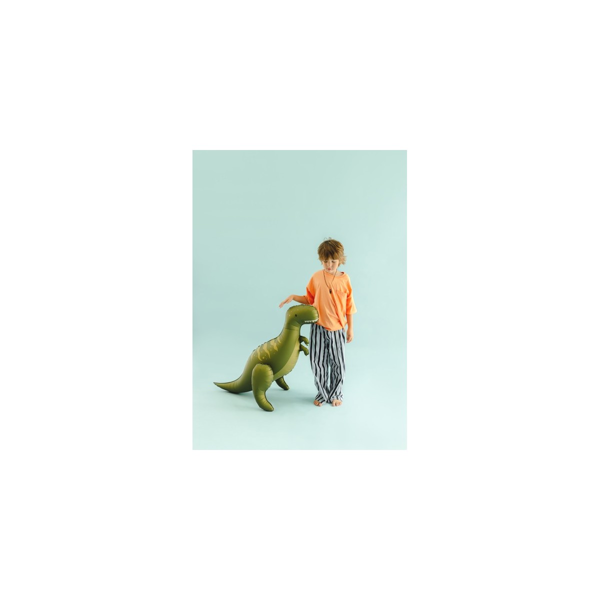 Standing foil balloon T-Rex, 93x79 cm, green Standing foil balloon T-Rex, 93x79 cm, green