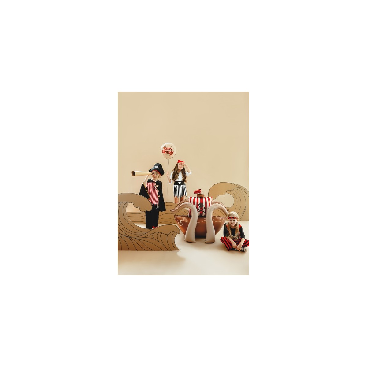 Standing foil balloon Pirate Ship, 120x91 cm, brown Standing foil balloon Pirate Ship, 120x91 cm, brown