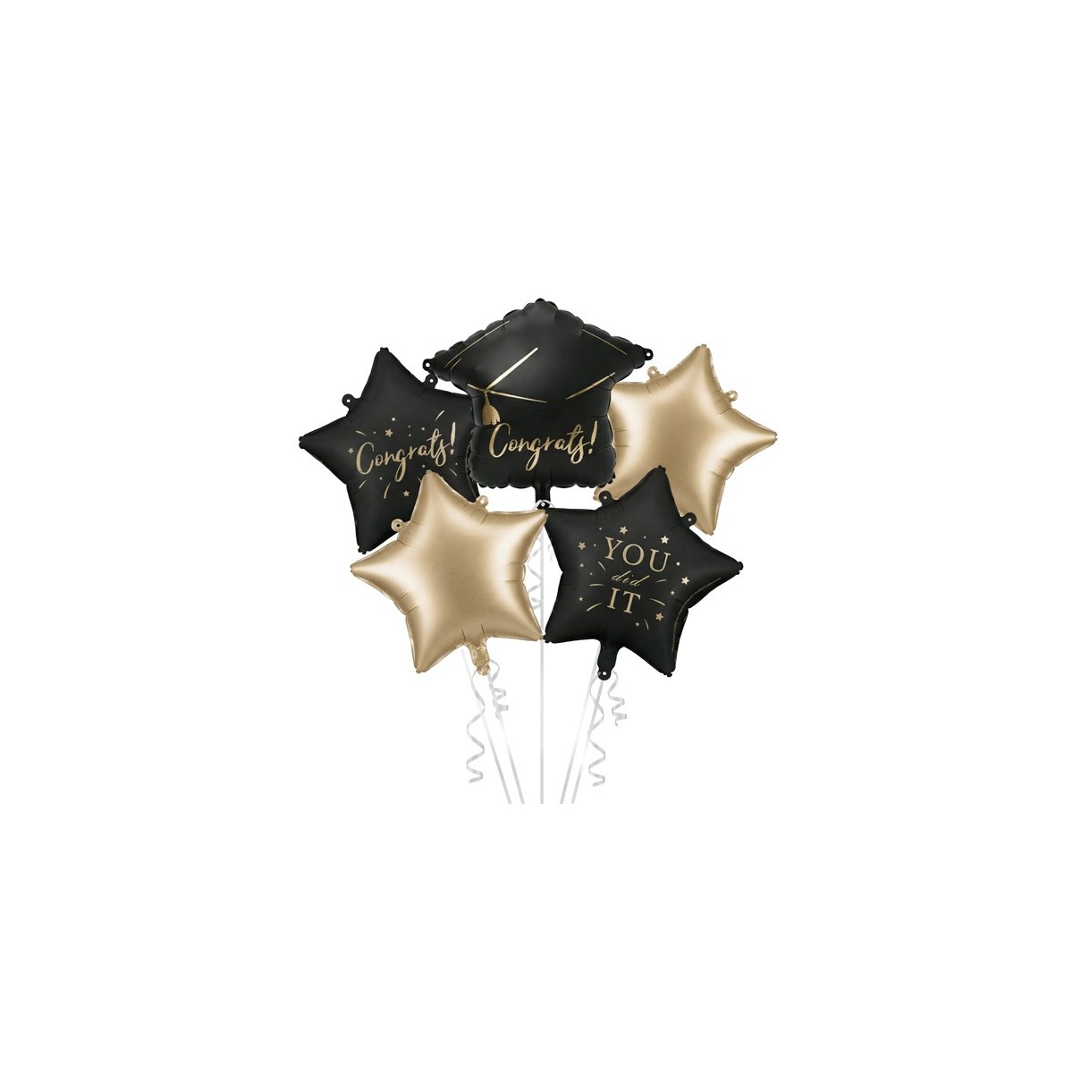 Foil balloon set Congrats, mix (1 pkt / 5 pc.) Foil balloon set Congrats, mix (1 pkt / 5 pc.)