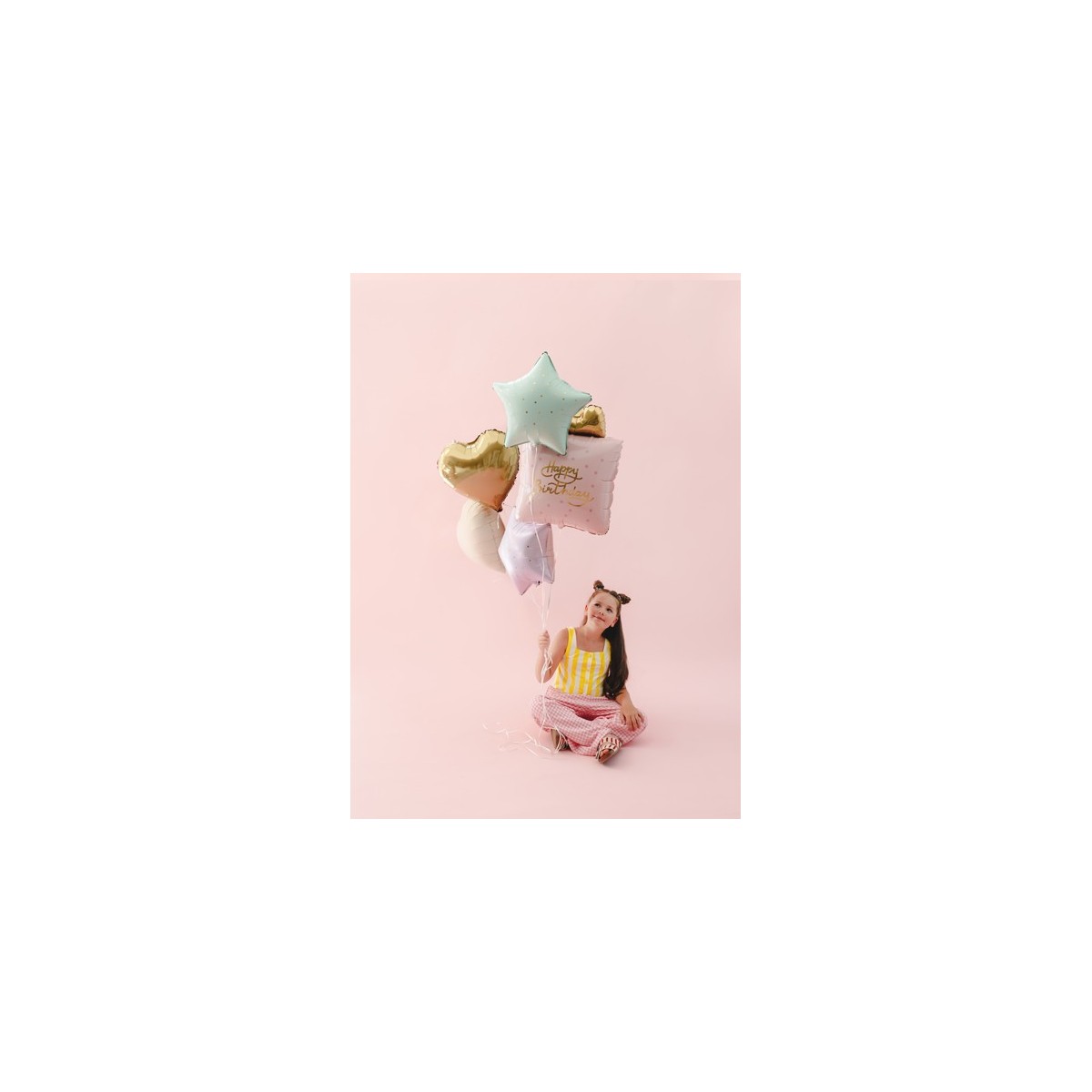 Foil balloon set Gift Happy Birthday, mix (1 pkt / 5 pc.) Foil balloon set Gift Happy Birthday, mix (1 pkt / 5 pc.)
