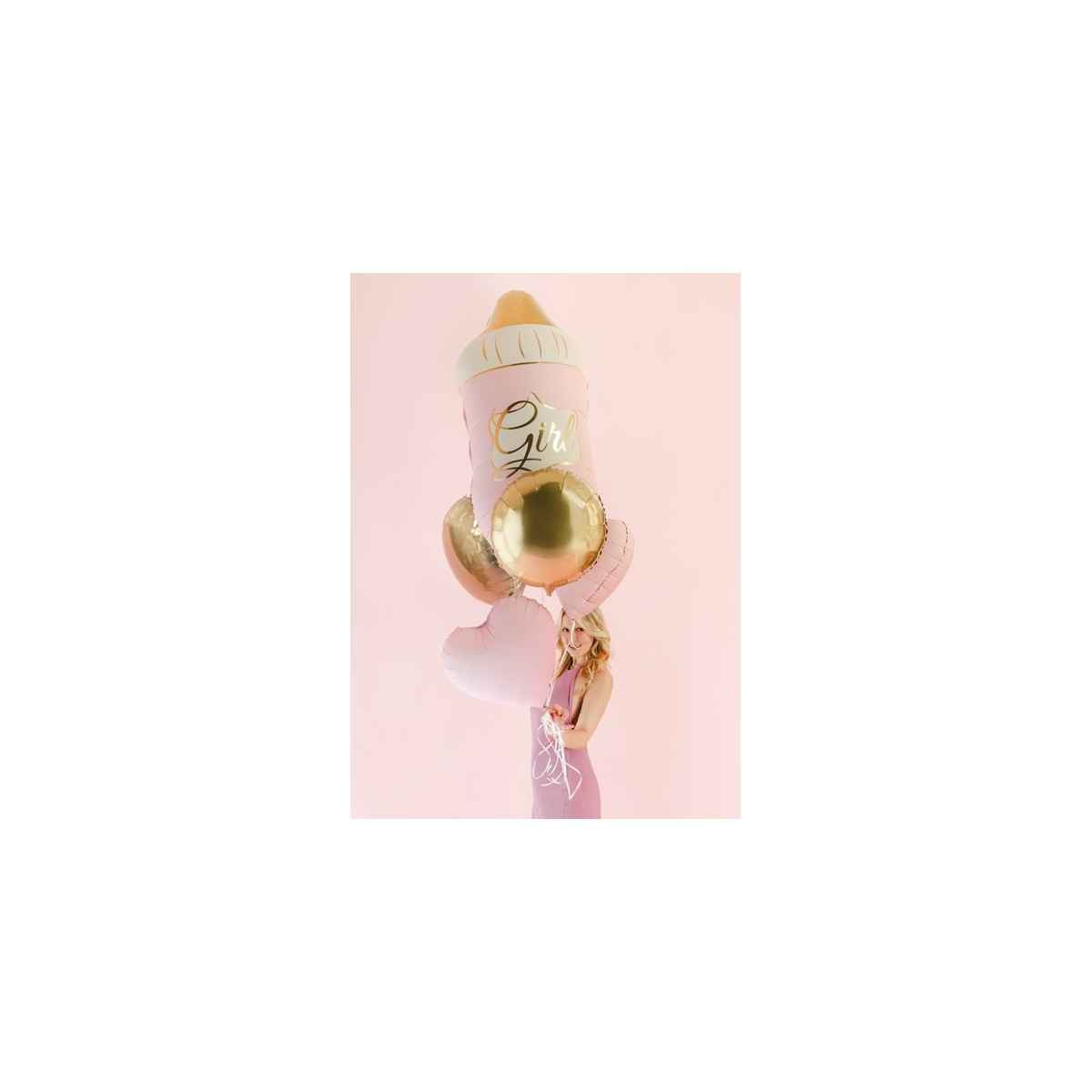 Foil balloon set Baby Bottle Girl, pink (1 pkt / 5 pc.) Foil balloon set Baby Bottle Girl, pink (1 pkt / 5 pc.)