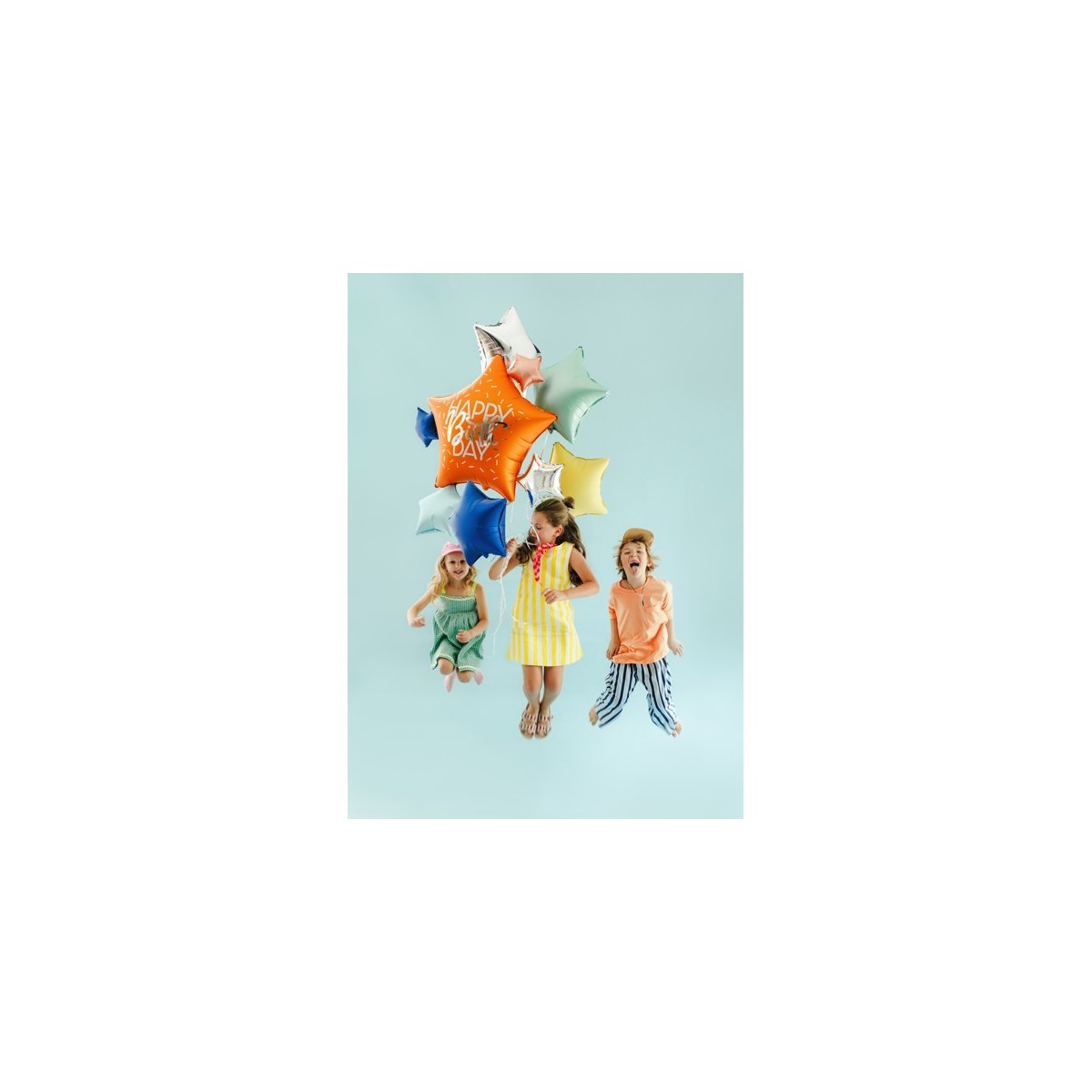 Foil balloon set Happy Birthday Stars, mix (1 pkt / 5 pc.) Foil balloon set Happy Birthday Stars, mix (1 pkt / 5 pc.)