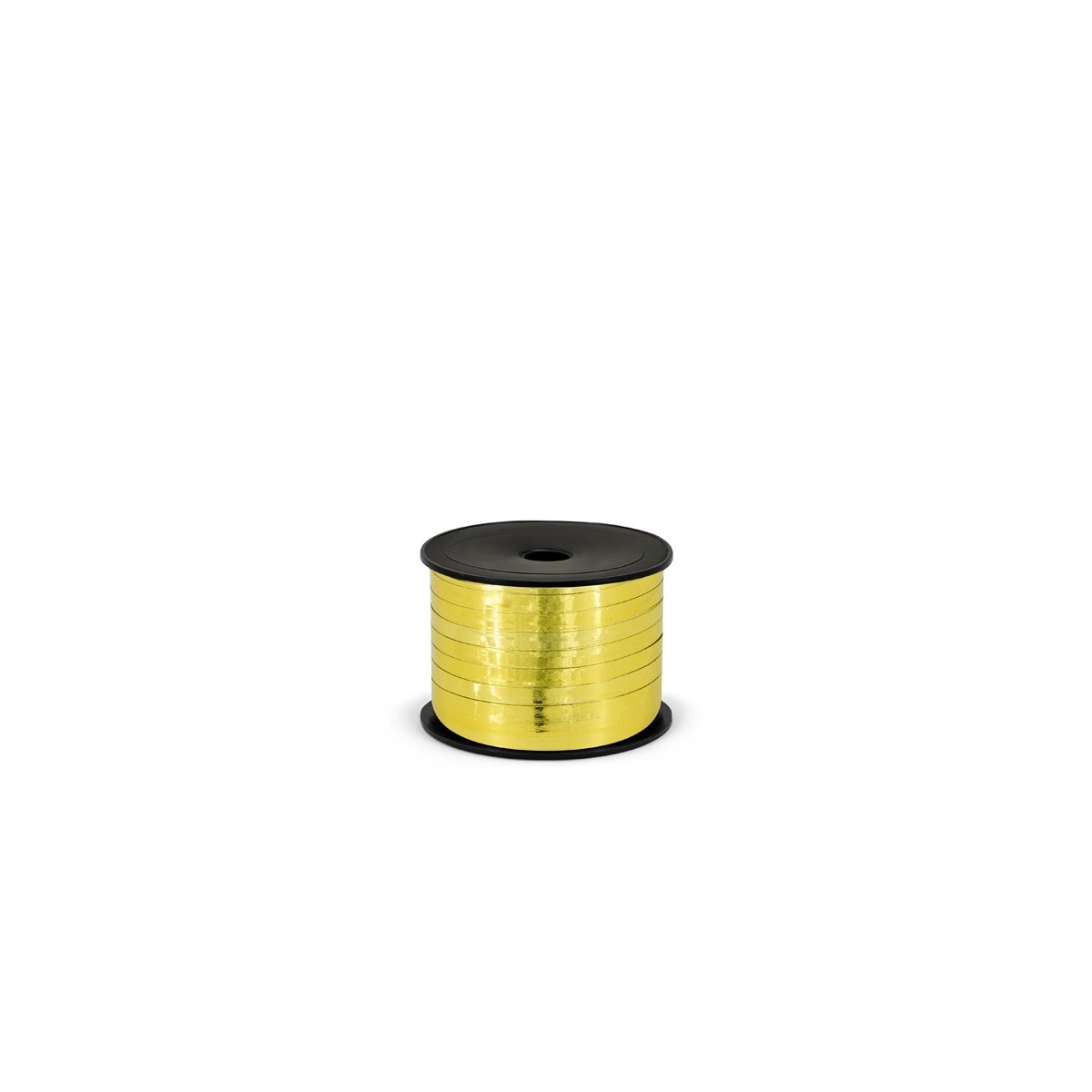 Metallic plastic ribbon, 5mm/25m, gold Metallic plastic ribbon, 5mm/25m, gold
