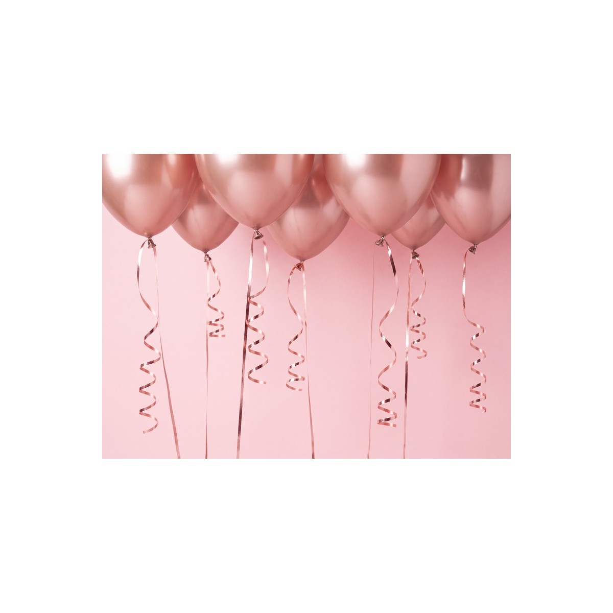 Metallic plastic ribbon, 5mm/25m, rose gold