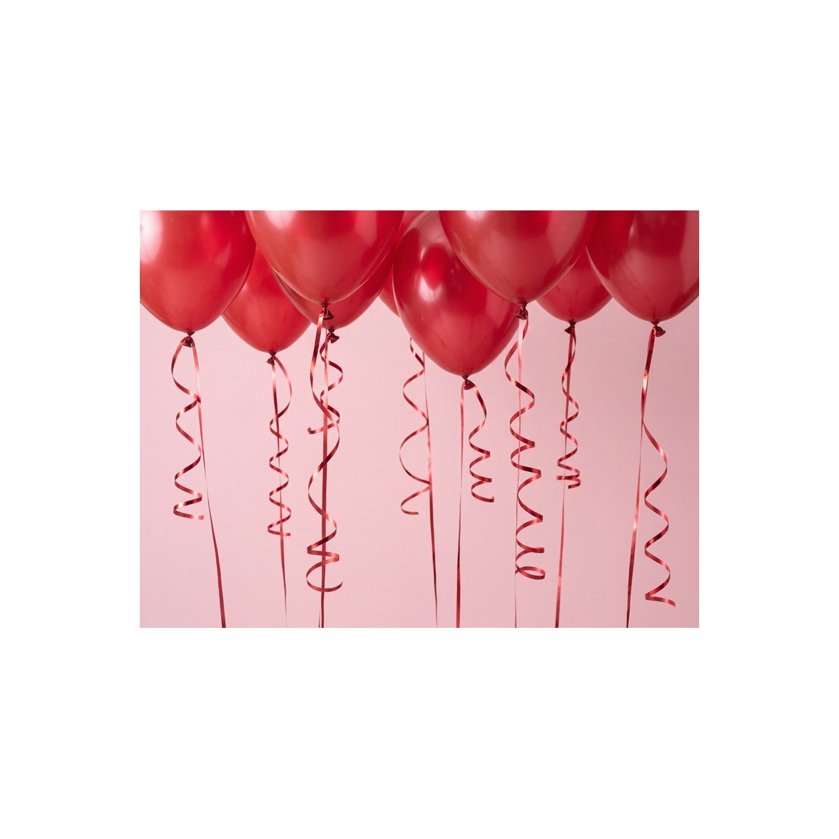 Metallic plastic ribbon, 5mm/90m, red
