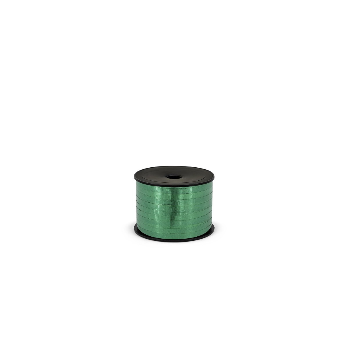 Metallic plastic ribbon, 5mm/90m, dark green Metallic plastic ribbon, 5mm/90m, dark green