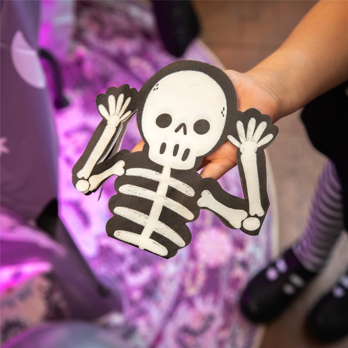 12 stk. Skeletservietter til halloween - Spooky Friends 12 stk. Skeletservietter til halloween - Spooky Friends