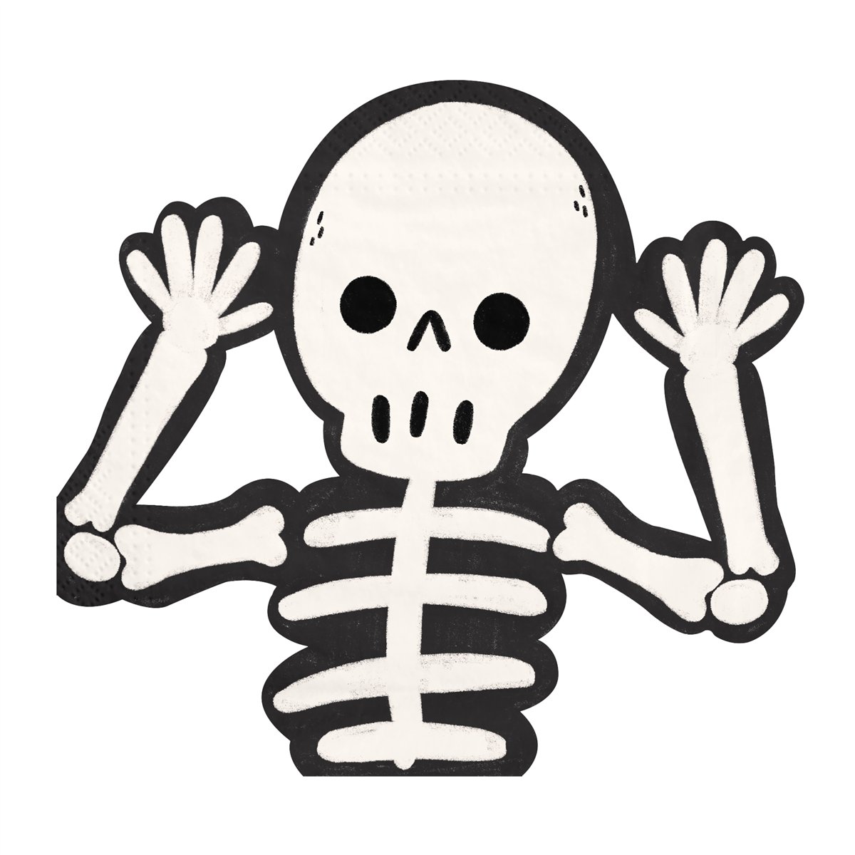 12 stk. Skeletservietter til halloween - Spooky Friends 12 stk. Skeletservietter til halloween - Spooky Friends