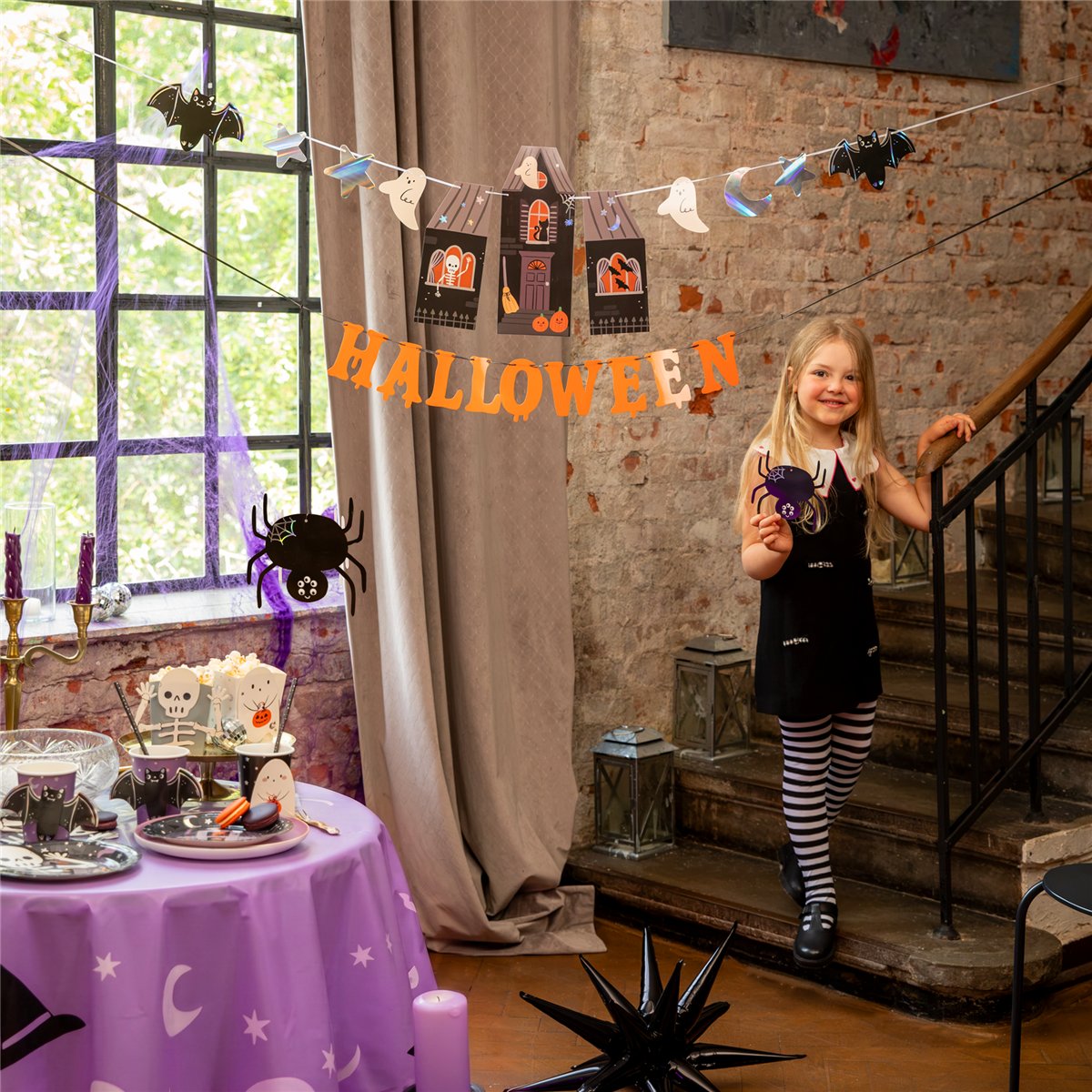 Halloween Banner Spooky Friends 135 x 45 cm 