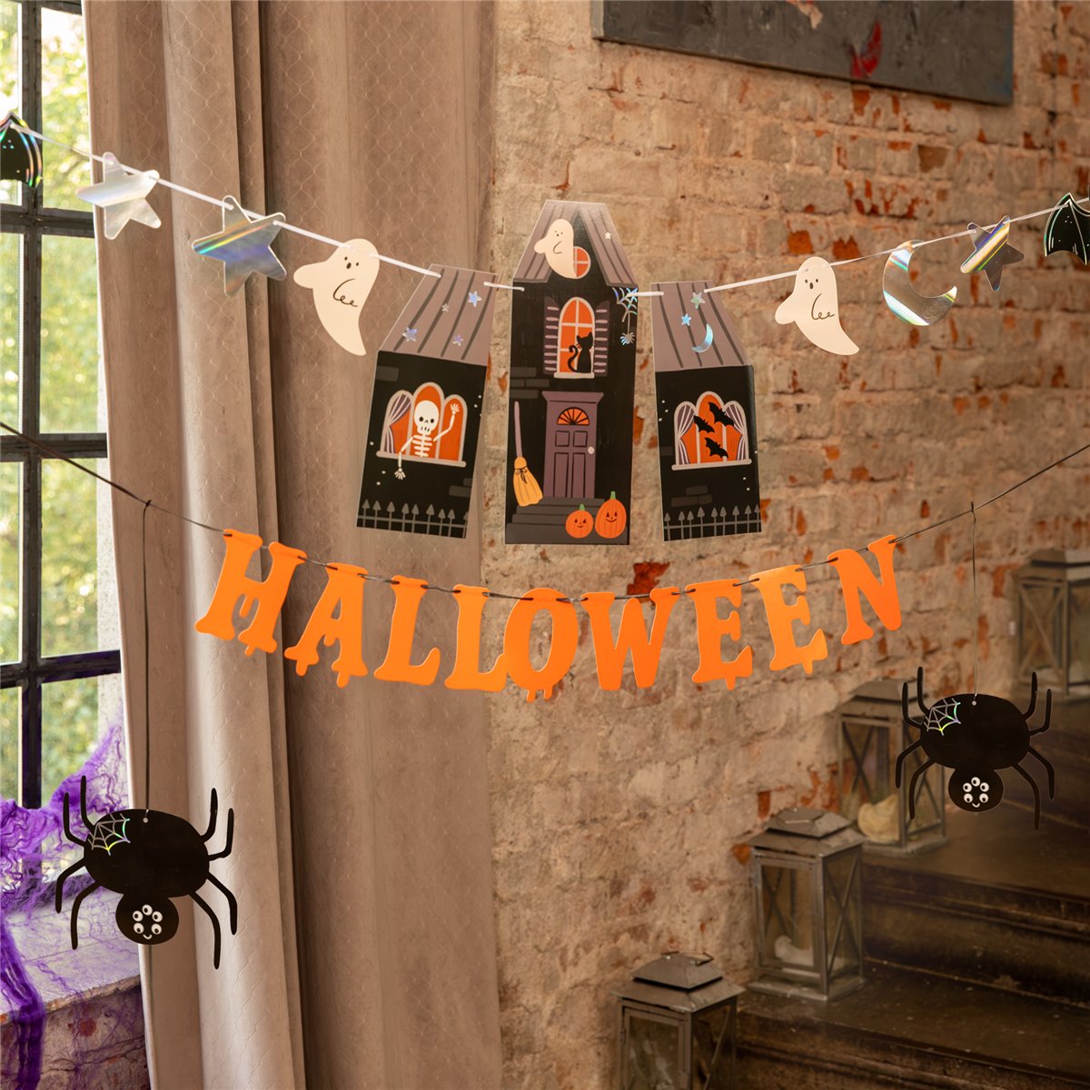 Halloween Banner Spooky Friends 135 x 45 cm 