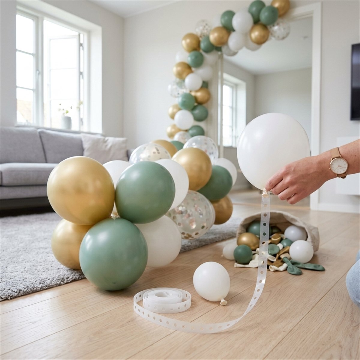 Ballonbånd 5 m – ballontape til ballonguirlander Ballonbånd 5 m – ballontape til ballonguirlander