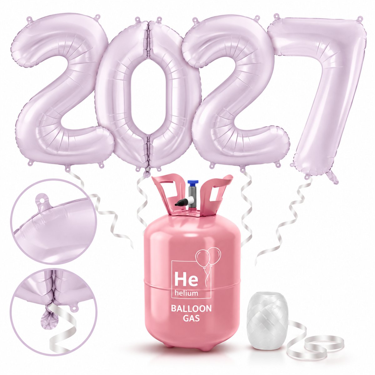 Folieballon Tal 2027 Pastel Lavendel 72 cm Helium Sæt Folieballon Tal 2027 Pastel Lavendel 72 cm Helium Sæt