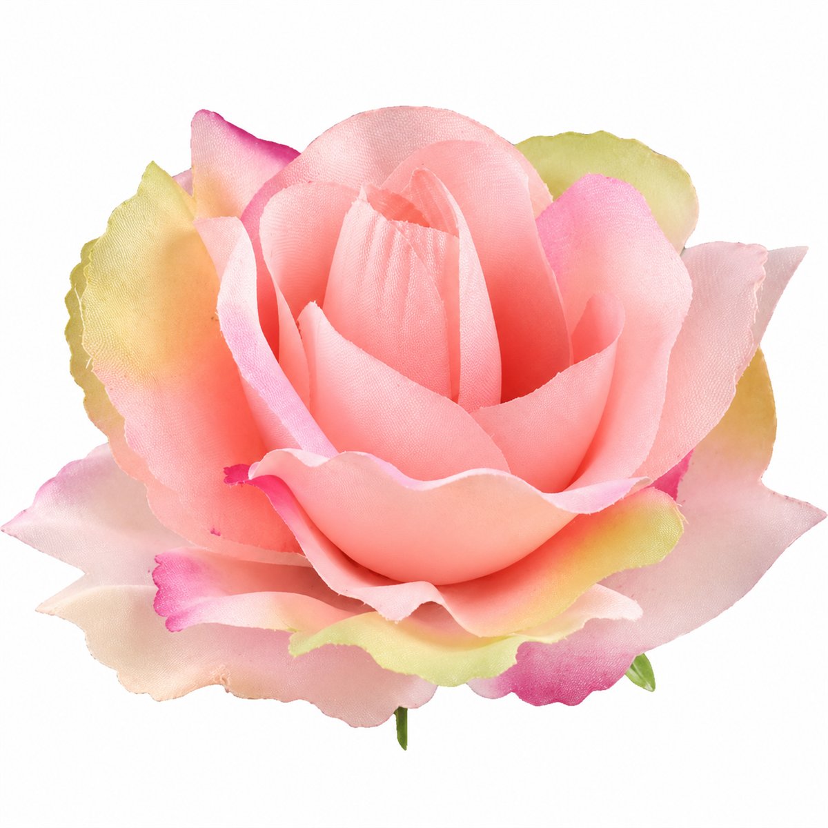 Kunstigt Rosenhoved Pink, Grøn, Lilla Kant 11 cm – Rosa Sonia Kunstigt Rosenhoved Pink, Grøn, Lilla Kant 11 cm – Rosa Sonia
