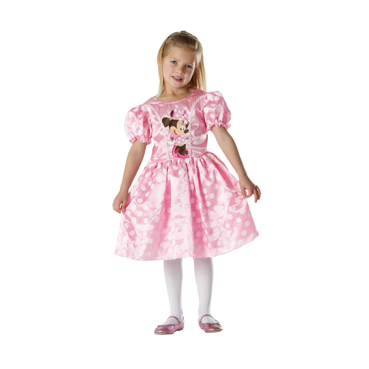 Minnie Mouse str. M (116 cm) kostume til børn – Disney® lyserød prikket kjole Minnie Mouse str. M (116 cm) kostume til børn – Disney® lyserød prikket kjole