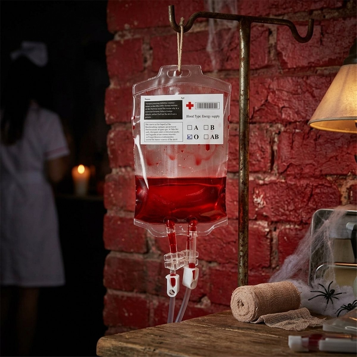 Halloween drop med falsk blod – blodpose rekvisit Halloween drop med falsk blod – blodpose rekvisit