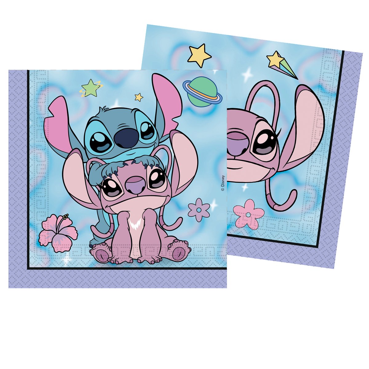 20 stk. Disney® Stitch & Angel servietter lyseblå 33x33 cm 20 stk. Disney® Stitch & Angel servietter lyseblå 33x33 cm