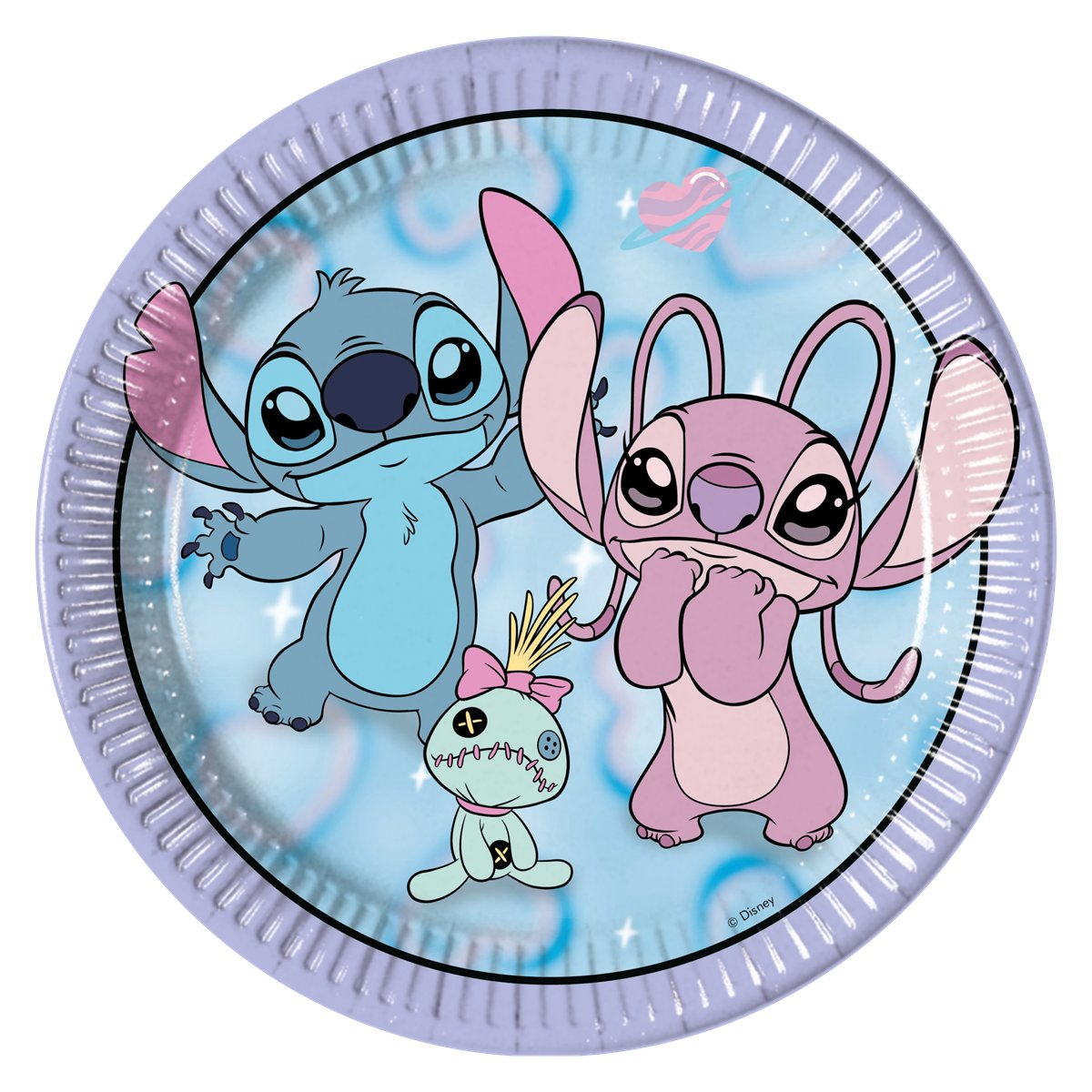 8 stk. Disney® Stitch & Angel paptallerkener lyseblå 23 cm 8 stk. Disney® Stitch & Angel paptallerkener lyseblå 23 cm