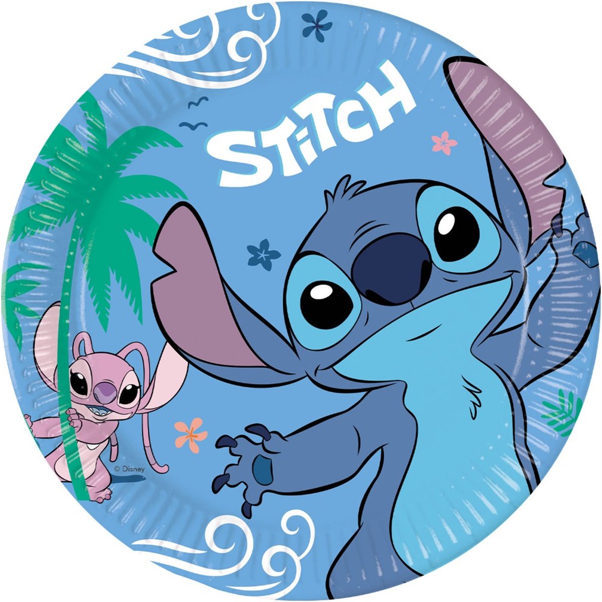 8 stk. Disney® Stitch & Angel paptallerkener lyseblå 23 cm 8 stk. Disney® Stitch & Angel paptallerkener lyseblå 23 cm