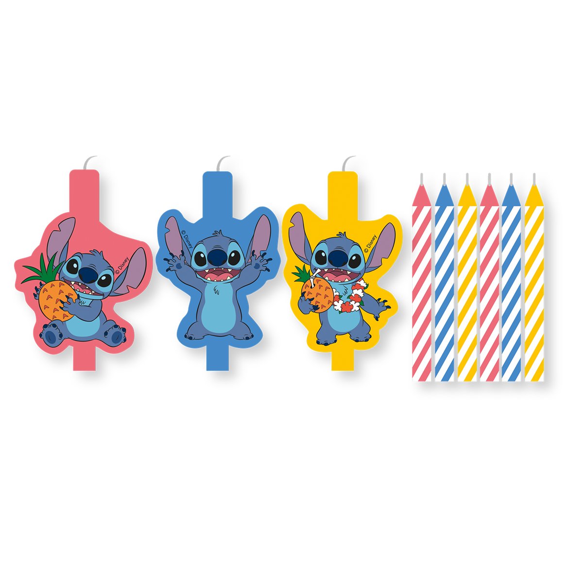 9 stk. Disney® Stitch kagelys multifarvet 9 stk. Disney® Stitch kagelys multifarvet