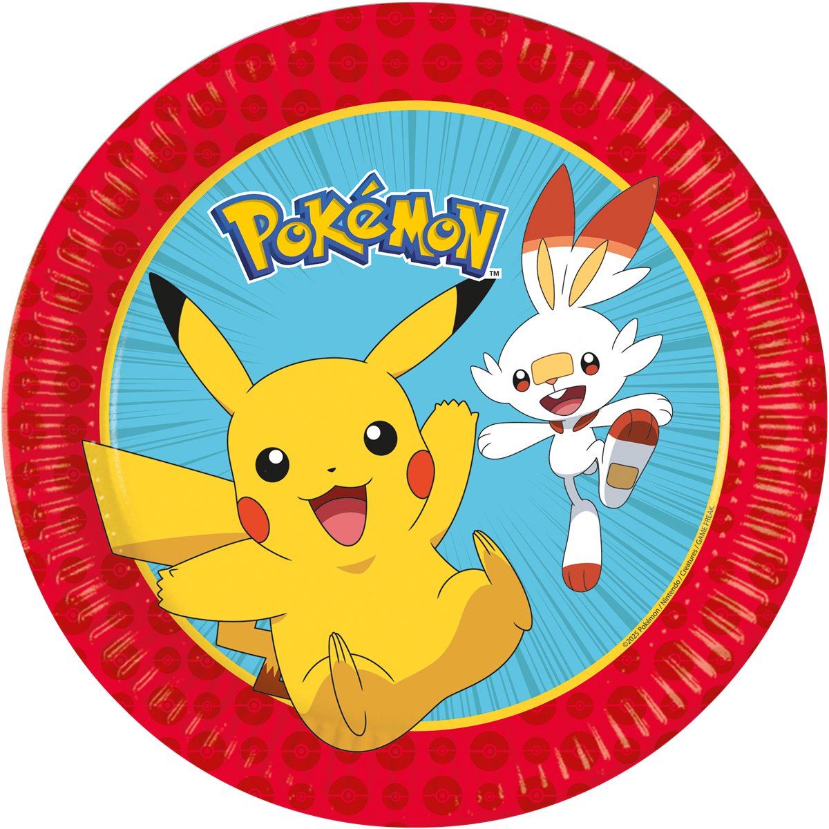 8 stk. Pokémon® Next Generation paptallerkener 23 cm 8 stk. Pokémon® Next Generation paptallerkener 23 cm