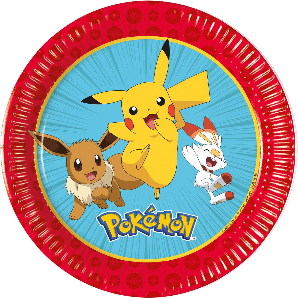 8 stk. Pokémon® Next Generation paptallerkener 20 cm 8 stk. Pokémon® Next Generation paptallerkener 20 cm